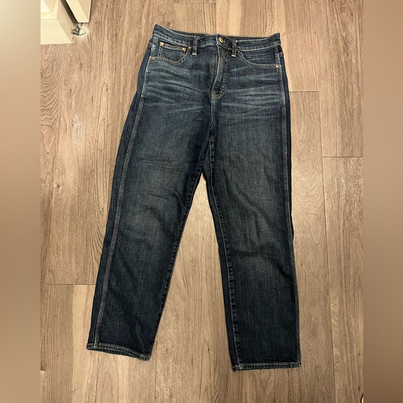 Point Sur High Waist J. Crew Shoreditch Straight Cropped Blue Jeans - Picture 2 of 6